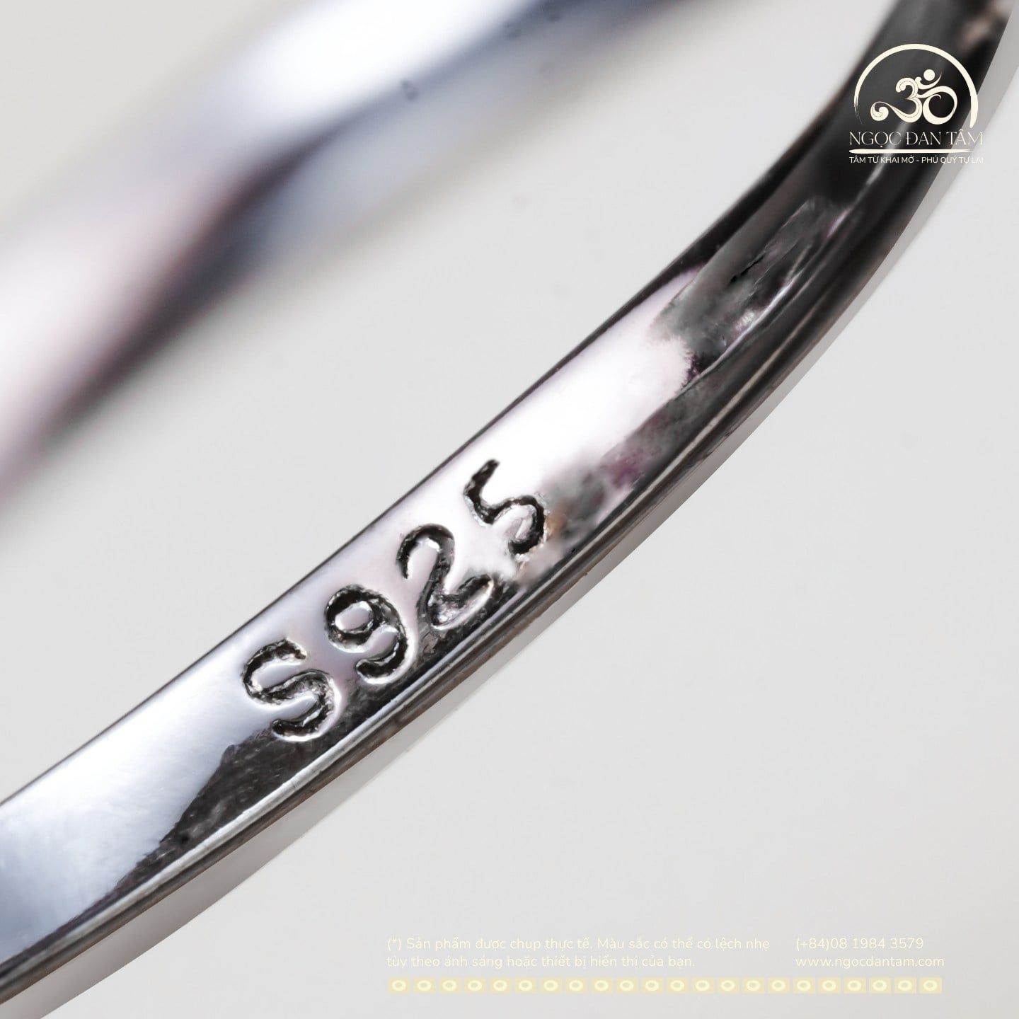  Nhẫn bạc 925 Đính Đá Thạch Anh Vàng 10x12mm 