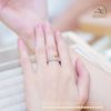  Nhẫn Bạc 925 Đính Đá Thạch Anh Vàng 7mm 