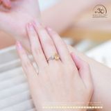  Nhẫn Bạc 925 Đính Đá Thạch Anh Vàng 8x10mm 