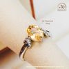  Nhẫn Bạc 925 Đính Đá Thạch Anh Vàng 8x10mm 