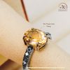 Nhẫn bạc 925 Đính Đá Thạch Anh Vàng 10x12mm 