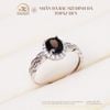 Nhẫn Bạc 925 Đính Đá Topaz Đen