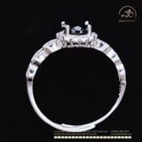  Nhẫn Bạc 925 Đính Đá Topaz Đen 