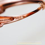  Nhẫn Bạc 925 Mạ Vàng Đính Đá Tourmaline 3x4mm 