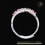  Nhẫn Bạc 925 Đính Đá Tourmaline 2.5mm 