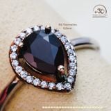  Nhẫn Bạc 925 Đính Đá Tourmaline 6.8mm 