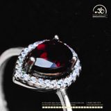  Nhẫn Bạc 925 Đính Đá Tourmaline 6.8mm 