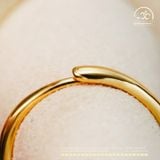  Nhẫn Bạc 925 Mạ Vàng Đính Đá Opal 4mm 