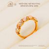 Nhẫn Bạc 925 Mạ Vàng Đính Đá Opal 4mm