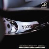  Nhẫn Bạc 925 Đính Ngọc Bích Đen 12mm 