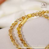  Chuỗi Vòng Tay Thạch Anh Tóc Vàng Đồng Trục 6mm VVIP Phối Charm Bạc 925 Mạ Vàng Cao Cấp 