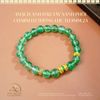 Vòng Tay Thạch Anh Dâu Tây Xanh Phối Charm Lu Thống Lục Tự 8mm - 2A