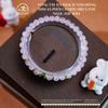 Vòng Tay Đá Thạch Anh Hồng 5mm 4A Phối Charm Trụ Xanh Ngọc Lục Bảo