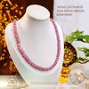 Vòng Cổ Thạch Anh Hồng Brazil Đậm 8mm