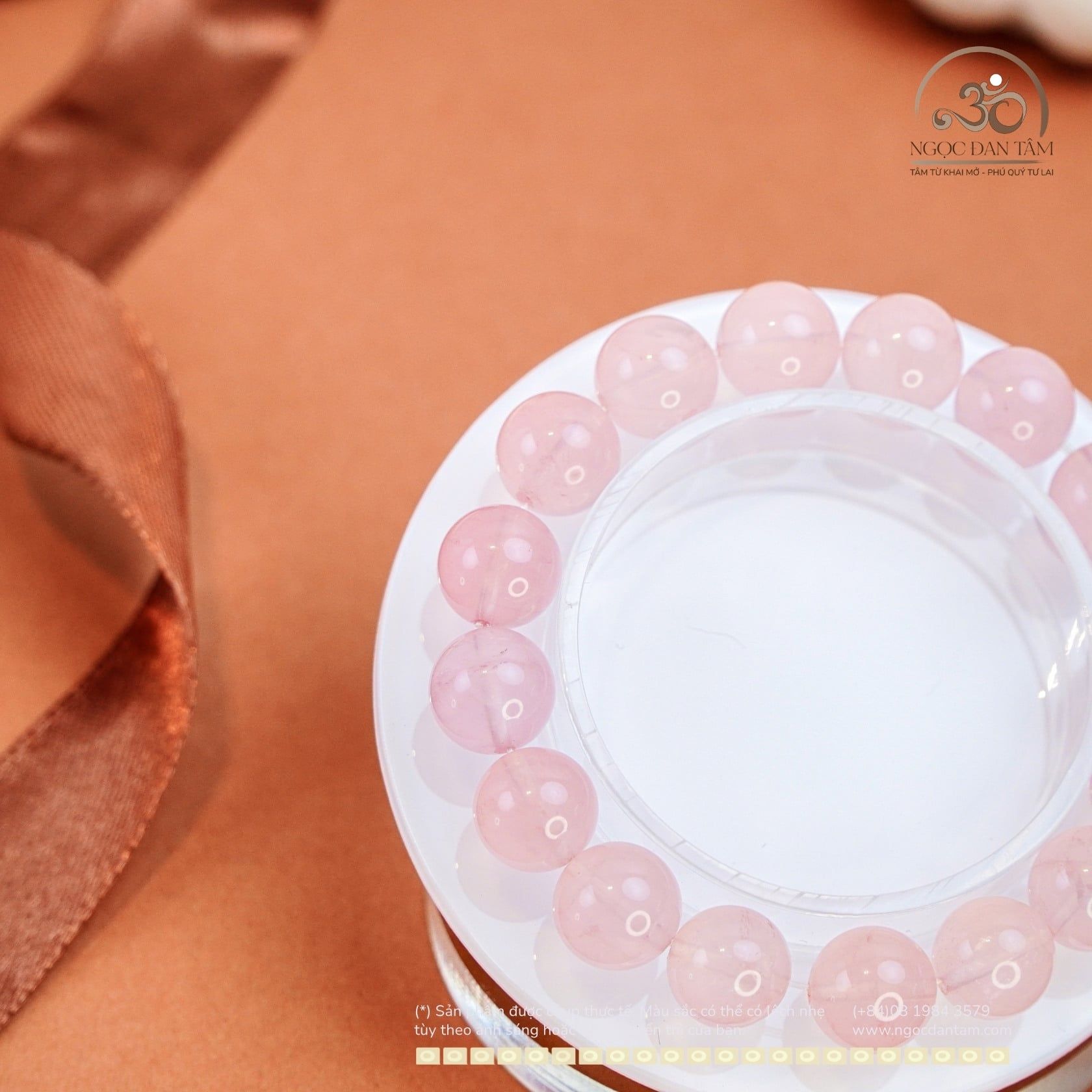  Vòng tay Thạch Anh Hồng 12mm 8A 