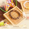 Vòng Tay Thạch Anh Khói Phối Charm Bạc