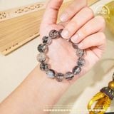  Vòng Tay Thạch Anh Tóc Đen 12mm 5A 