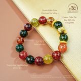  Vòng Tay Thạch Anh Tóc Hỗn Hợp 10mm 5A Phối Charm 