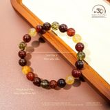  Vòng Tay Thạch Anh Tóc Hỗn Hợp 8mm 5A 