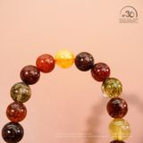  Vòng Tay Thạch Anh Tóc Hỗn Hợp 8mm 5A 