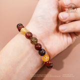  Vòng Tay Thạch Anh Tóc Hỗn Hợp 8mm 5A 