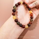  Vòng Tay Thạch Anh Tóc Hỗn Hợp 8mm 5A 