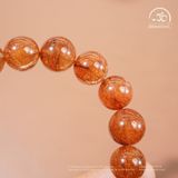  Vòng Tay Đá Thạch Anh Tóc Nâu Đỏ 12mm 7A 