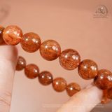  Vòng Tay Đá Thạch Anh Tóc Nâu Đỏ 12mm 7A 