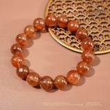  Vòng Tay Đá Thạch Anh Tóc Nâu Đỏ 12mm 7A 