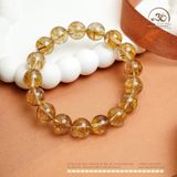  Vòng Tay Thạch Anh Tóc Nâu Hoàng Kim VVIP 12,5mm 