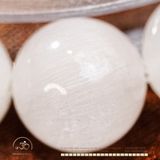  Vòng Tay Thạch Anh Tóc Trắng Đồng Trục 9mm (Hiệu Ứng Mắt Mèo) 