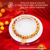 Vòng Tay Thạch Anh Tóc Vàng Đồng Trục Vip 8mm Phối Mặt Dây Chuyền Đính Đá