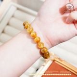  Vòng Tay Thạch anh tóc vàng đồng trục VIP 10mm 