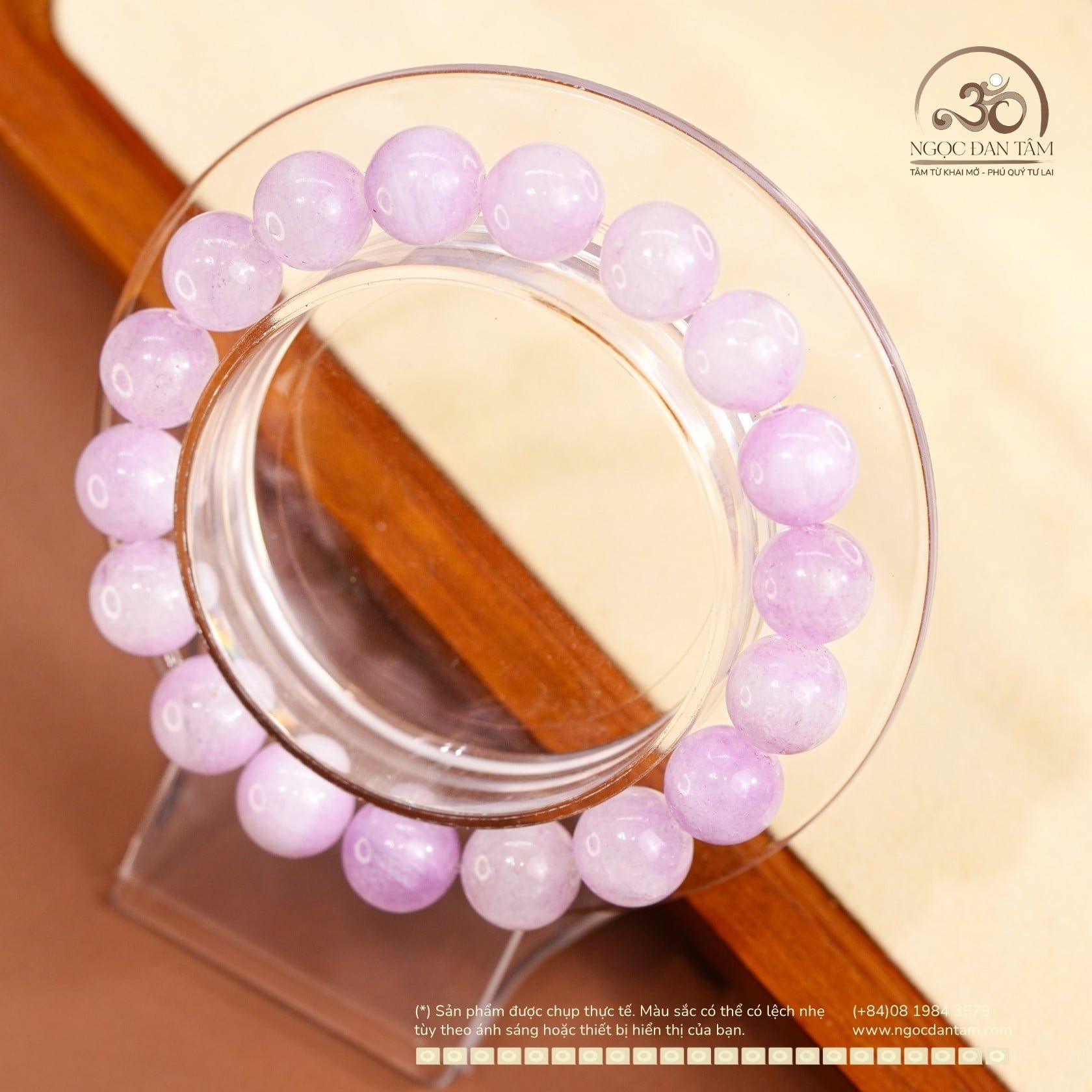  Vòng Tay Thạch Anh Tím Lavender 10mm 3A 
