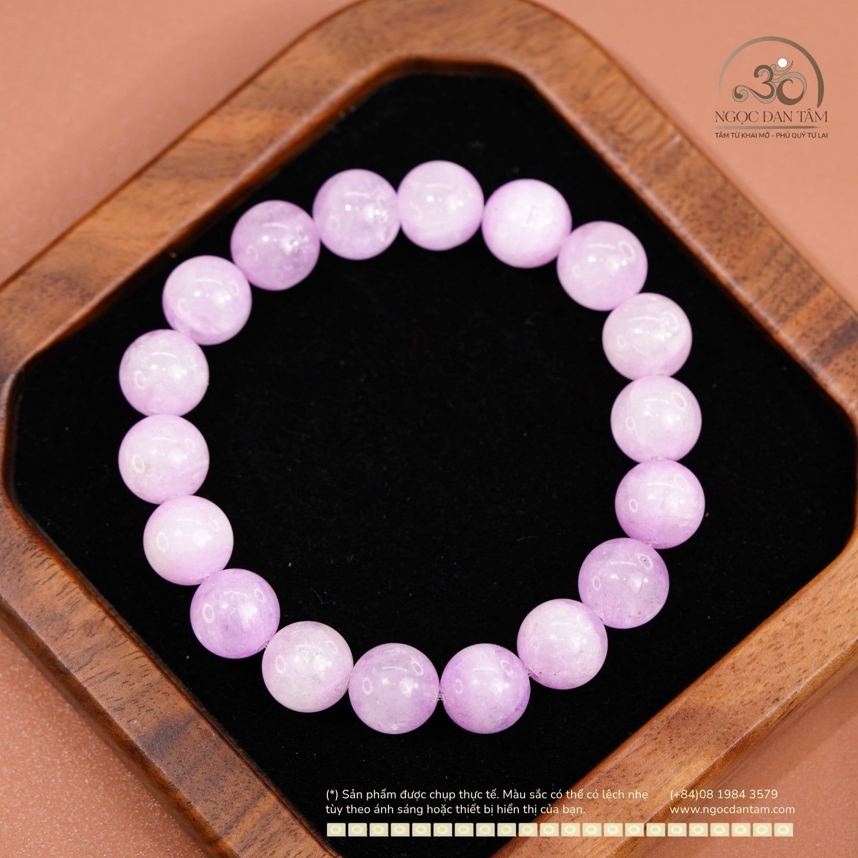  Vòng Tay Thạch Anh Tím Lavender 10mm 3A 