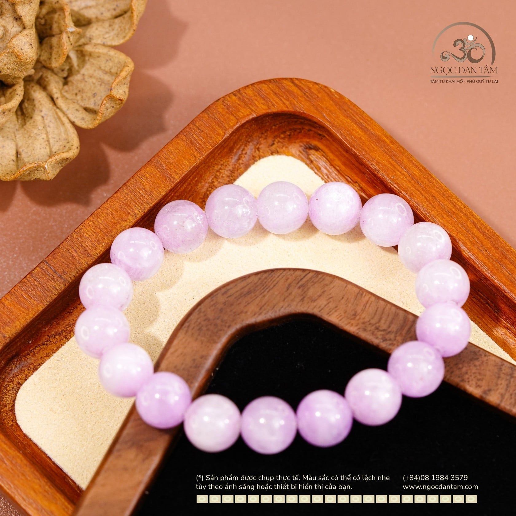  Vòng Tay Thạch Anh Tím Lavender 10mm 3A 