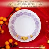  Vòng Tay Thạch Anh Tím Sao Vip 9-10mm 5A Phối Charm Nút Thắt Cát Tường 