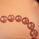  Vòng Tay Đá Thạch Anh Dâu Tây 10mm 2A Phối Charm Bạc 