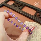 Vòng Tay Thạch Anh Tím 6mm 2A Phối Charm Nhỏ 