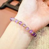 Vòng Tay Thạch Anh Tím 6mm 2A Phối Charm Nhỏ 