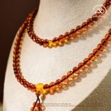  Tràng Hạt Hổ Phách Cognac Đậm 27gram 