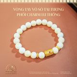  Vòng Tay Vỏ Sò Tai Tượng Phối Charm Lu Thống 