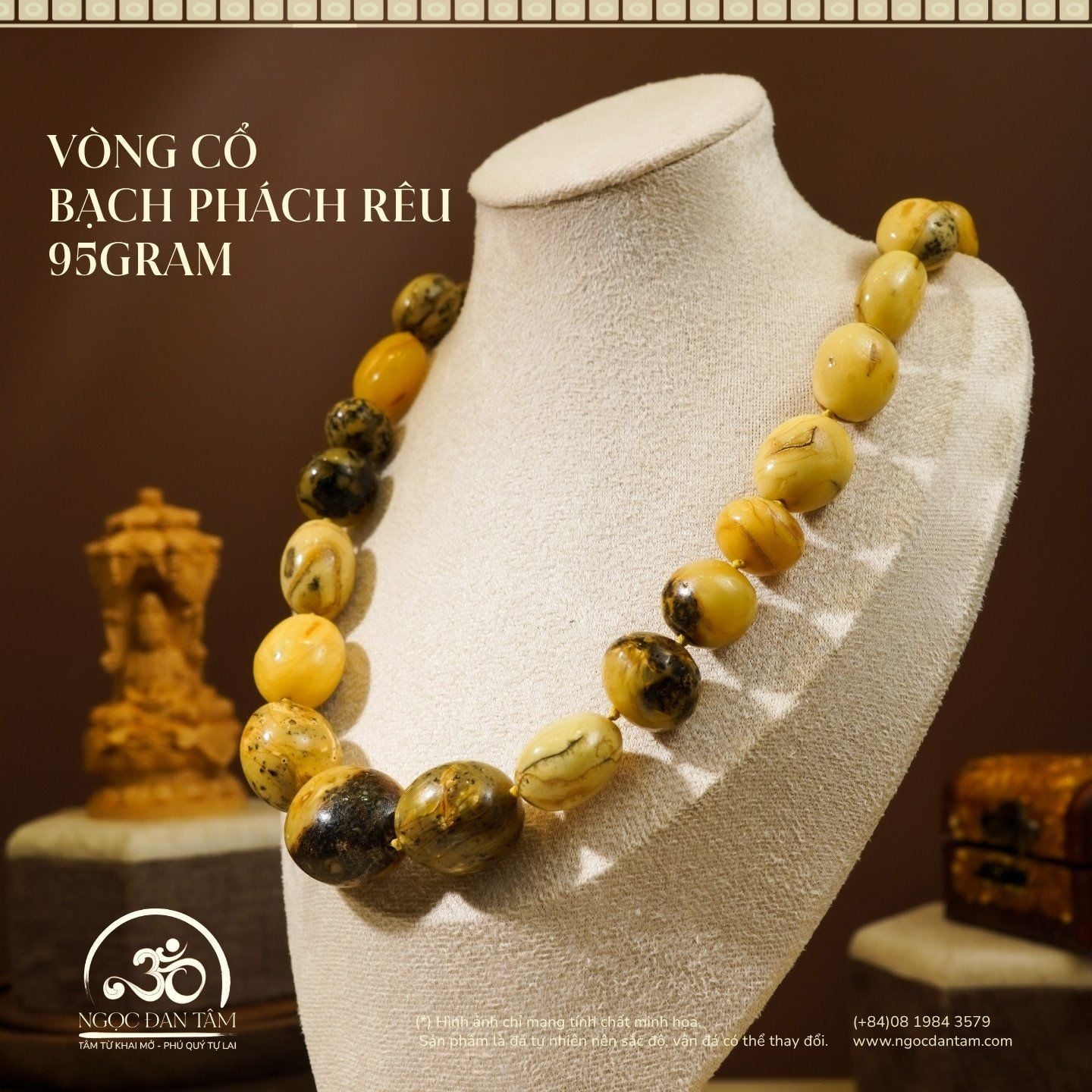  Vòng Cổ Bạch Phách Rêu 95gram 
