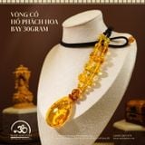 Vòng Cổ Hổ Phách Hoa Bay 30gram 