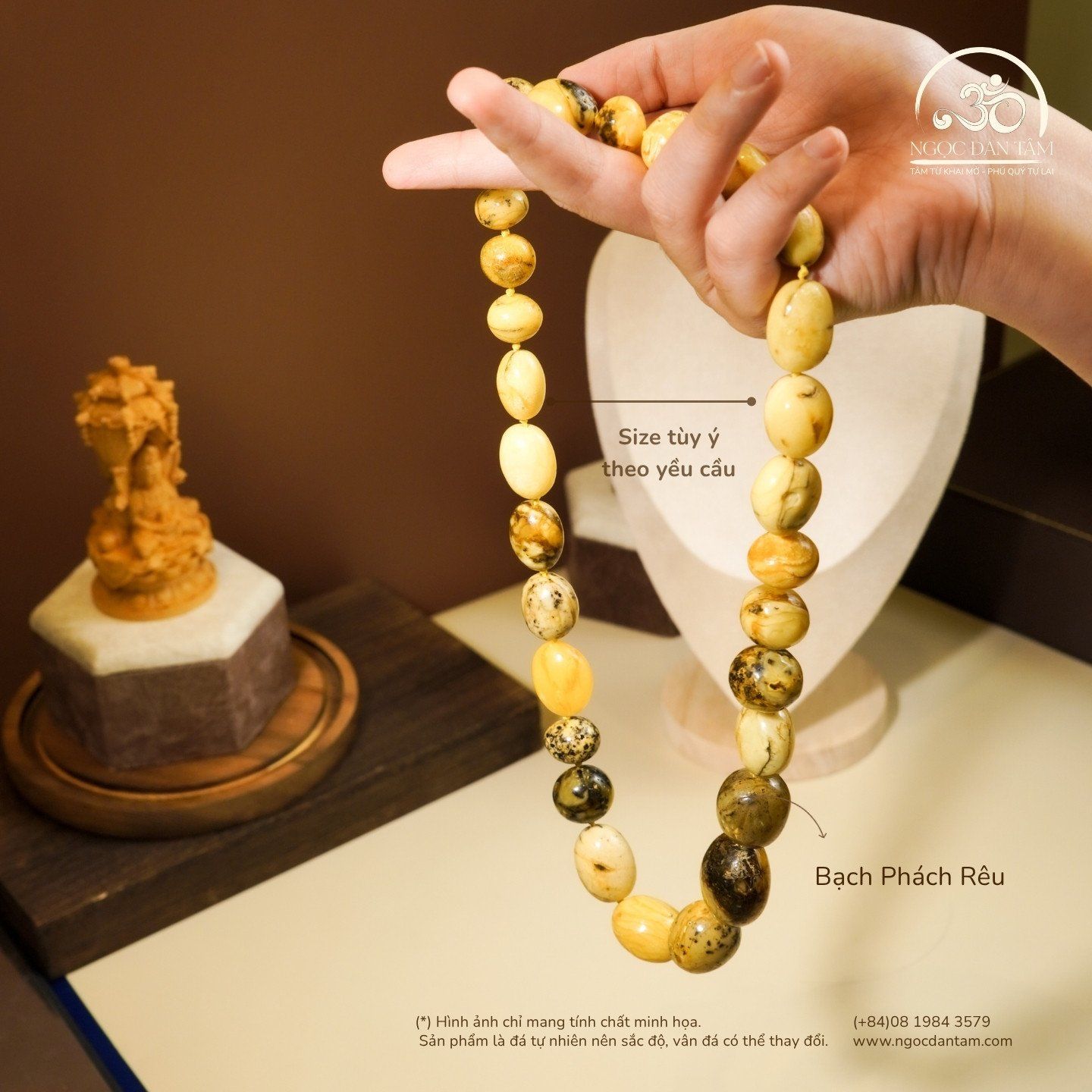  Vòng Cổ Bạch Phách Rêu 95gram 