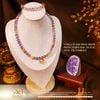 Vòng Cổ Ametrine 08mm 2A Phối Charm Hoàng Thần Tài ZamBaLa