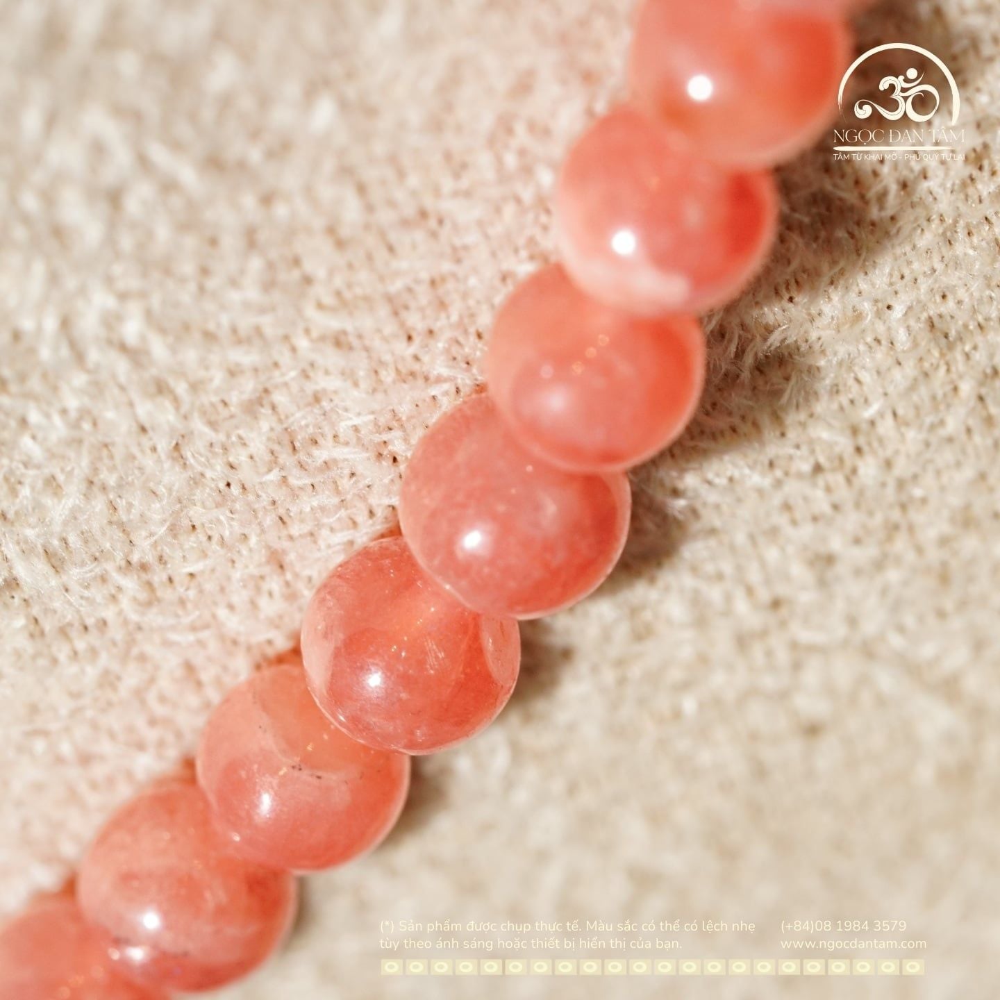  Vòng Cổ Đào Hoa Hồ Ly 6mm 