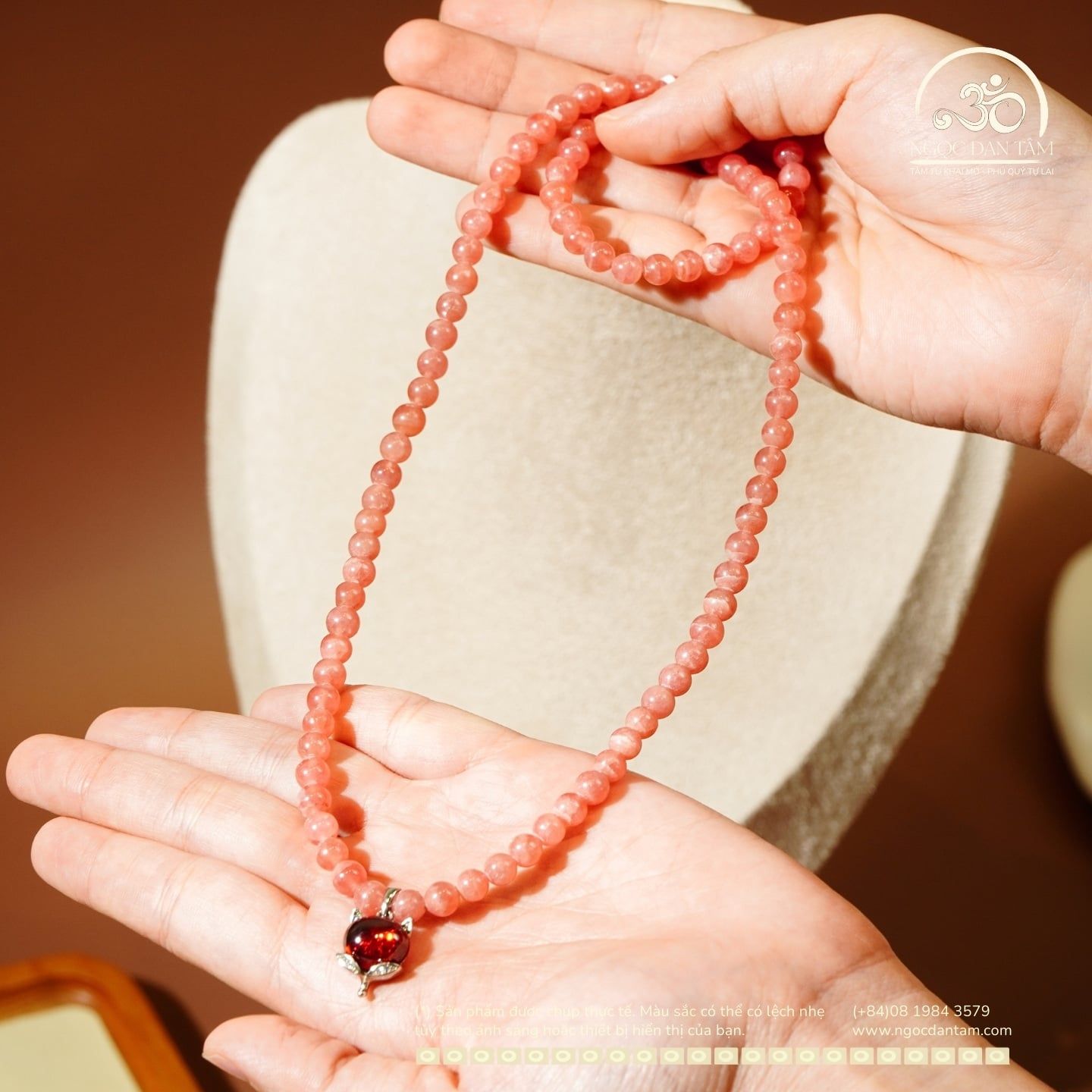  Vòng Cổ Đào Hoa Hồ Ly 6mm 