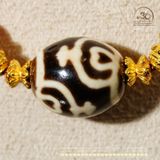  Vòng Cổ Dzi Bảo Bình Hoa Sen 3 Mắt Ju Yuan 22x19 