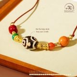  Vòng Cổ Dzi Bảo Bình Hoa Sen 3 Mắt Ju Yuan 22x19 